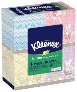 Kleenex Lotion Facial Tissue (4 Boxes) ( Designs & colors will vary  )