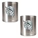 Florida Marlins MLB 2pc Stainless Steel Can Holder Set- Primary Logo by Great American Products
