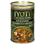 Jyoti Natural Foods Matar Paneer, Peas and Indian Home-Style Cheese, 15-Ounce Cans (Pack of 12)