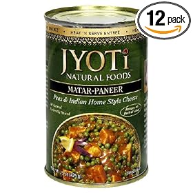 Jyoti Natural Foods Matar Paneer, Peas and Indian Home-Style Cheese, 15-Ounce Cans (Pack... by Jyoti