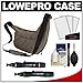 Lowepro Passport Sling Digital SLR Camera Case (Mica) + Accessory Kit for for Canon EOS 6D, 5D Mark II III, Rebel T3, T4i, T5i, Sl1, Nikon D3100, D3200, D5100, D5200, D7000, D7100, D600, D800, Sony Alpha A57, A65, A77, A99 DSLR Cameras