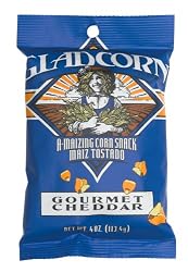 GLAD CORN Gourmet Cheddar Flavored A-maizing Corn Snack, 4-Ounce Bags (Pack of 24)