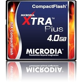 MICRODIA 4GB 82x XTRA Plus Compact Flash CF Card (Retail Package)