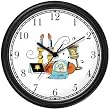 Shabbos or Sabbath Table Symbols No.1 Judaica Jewish Theme Wall Clock by WatchBuddy Timepieces (Hunter Green Frame)