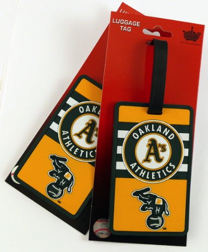 Oakland Athletics Two Pack Soft Laser Bag Tag