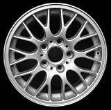 00 BMW 323CI 323-ci ALLOY WHEEL RIM 16 INCH, Diameter 16, Width 7 (FORKED SPOKE), 46mm offset Style #42 Cross spoke design Exposed Lugs, SILVER, 1 Piece Only, Remanufactured (2000 00) ALY59270U10