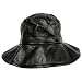Black Croco Embossed Bucket Rain Hat