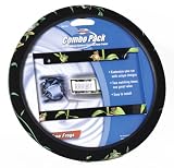 Tree Frogs Fashion License Plate Frame and Steering Wheel Cover Combo Pack