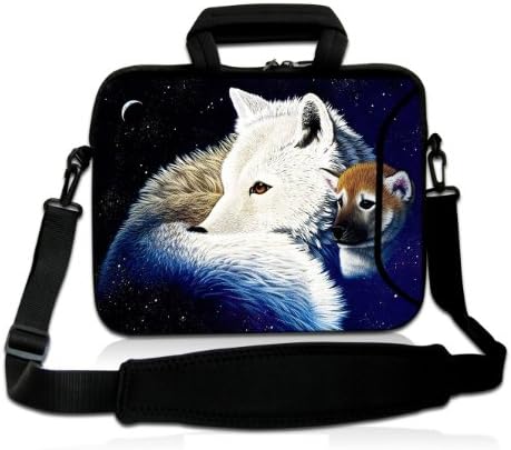 Wolf Stylish Universal New 9.7" 10" 10.1" 10.2" Neoprene Laptop bag Shoulder Case with Handle Pocket For Sony Xperia Tablet 10.1in /Google Samsung Nexus 10 Tablet /Dell Latitude /Lenovo IdeaTab Yoga 10 ,Lenovo ThinkPad /Huawei MediaPad 10 Link 10.1" /TOSHIBA THRIVE 10" Tablet /Apple Ipad Air,4th,3rd,2nd,1st /ARCHOS ARNOVA 10b G3 10.1" INCH ANDROID TABLET /Samsung Galaxy Note 10.1 /Asus Transformer Pad TF300T /ASUS MeMO Pad Smart 10 /Samsung Galaxy Tab 2 3 10.1in