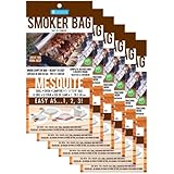 Smoker Bags - Mesquite Smoker Bags with Built in Wood Chips - Easily Infuse Smoke Flavor in any Oven or BBQ