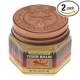 Tiger Balm Pain Relieving Ointment, Non-Staining, Ultra Strength, 0.63 Ounces (Pack of 2) by Tiger Balm