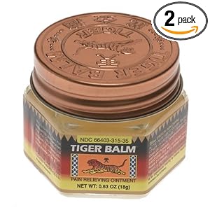Tiger Balm Pain Relieving Ointment, Non-Staining, Ultra Strength, 0.63 Ounces (Pack of 2) by Tiger Balm