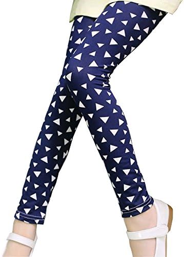 Girl Pants Printing Flower Toddler Classic Leggings 2-14Y (4T, 19)