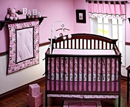 Simply Baby - Metro 4-piece Crib Bedding Set - Pink product image
