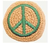 Peace Hacky Sack / Footbag - Made of Hemp - Embroidered - Made in Guatemala - Comes with Tips & Game Instructions