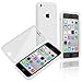 iSee Case White Gel Slim TPU Protective Cover Case Built in Screen Protector for Apple iPhone 5C