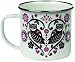 Wild & Wolf Folklore Enamel Tasse aus Emaille, Motiv "Eule im Herz"