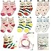 Yshare 6pairs 6-36 month Baby Todder Skid Anti Slip Ankle Socks + Gift Bangle