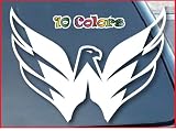 Washington Capitals Car Window Vinyl Decal Sticker 5" Wide (Color: White)