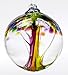 Kitras Art Glass - SUMMER TREE OF ENCHANTMENT WITCH BALL - Old English - Hand Blown Glass Hanging Ornament-OR-TREE-06-SU