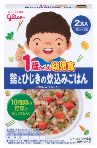 グリコ 1歳からの幼児食 鶏とひじきの炊込みごはん 2食入り×5個