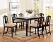 7 Piece Espresso Counter Height Table Set