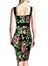 Fashion Womens Floral Rose Print Stretch Bodycon Summer Prom Party Cocktail Dresses