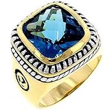 Designer Style Big Stone Ring - Turquoise