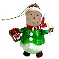 Snowman with Gift Box Ornament