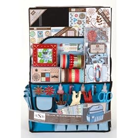 Black and Blue Scrapbooking Collection with Tools, Album, Accents & Accessories - Great Valentines Day or Easter Gift Idea for Women & Girls