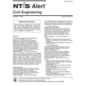 Ntis Alert : Civil Engineering by 