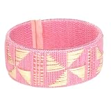 Cana Flecha Grass and Satin Pink Cuff-Narrow Band Right on Target Cuff [Narrow Band - Pink]