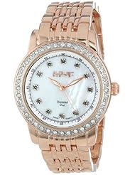 August Steiner Womens AS8045RG Diamond and Crystal Swiss Quartz Bracelet Watch