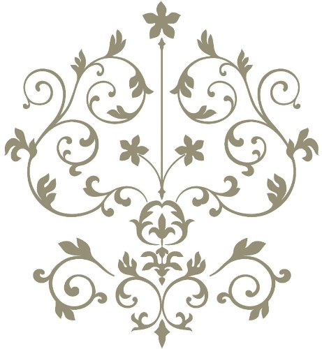 Brewster Wall Pops WPK99061 Peel & Stick Nouveau Damask Wall Art Kit, 2-Sheets