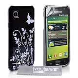 Yousave Accessories SA-EA01-Z292 Etui en micro fibre pour Samsung Galaxy S i9000 Noir/Argentpar Yousave Accessories