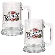 Cleveland Cavaliers NBA 2pc 15oz Glass Tankard Set - Primary Logo by Great American Products