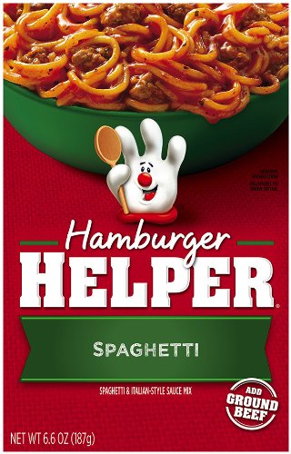 Betty crocker hamburger helper spaghetti, 6.6-ounce box…