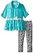 Little Lass Little Girls' 2 Piece Chiffon Set Disco Dots Pintucks