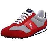 Polo Ralph Lauren Men's Benny Lace-up Fashion Sneaker,Red/Silver,7 D