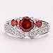 FOLLOWMOON 18K Gold Plated Use Cubic Zirconia Crystal Engagement Wedding Ring