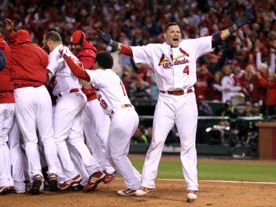 2011 World Series G. 6 - Texas Rangers v St Louis Cardinals, St Louis, MO - Oct. 27: Yadier Molina Photographic Poster Print by Ezra Shaw, 24x32