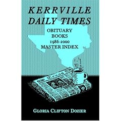 Kerrville Daily Times Obituary Books, 1986-2000, Master Index
