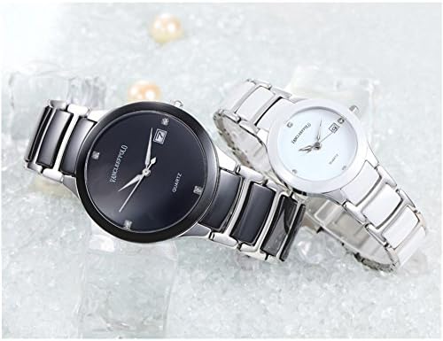Vancleef Polo Lover's Sapphire Dial Analog Display Japanese Quartz Couples Pair Wrist Watch