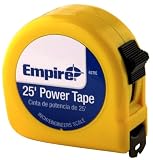 Empire Level 627IE Power Tape 30-Feet by 1-Inch, Inch/Engineers, Yellow Case