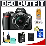 Nikon D60 Digital SLR Camera with 18-55mm AF-S VR Zoom Lens + 8GB Card + EN-EL9 Battery + Accessory Kit (Camera and Lens Refurbished by Nikon U.S.A.)