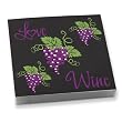 Imprinted "Love & Wine with Grape Design" Napkin - Pack of 20