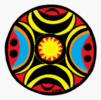 African Mandala Auto Glass Sticker
