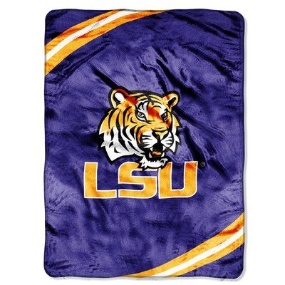 NCAA LSU Tigers 60-Inch-by-80-Inch Raschel Plush Blanket 