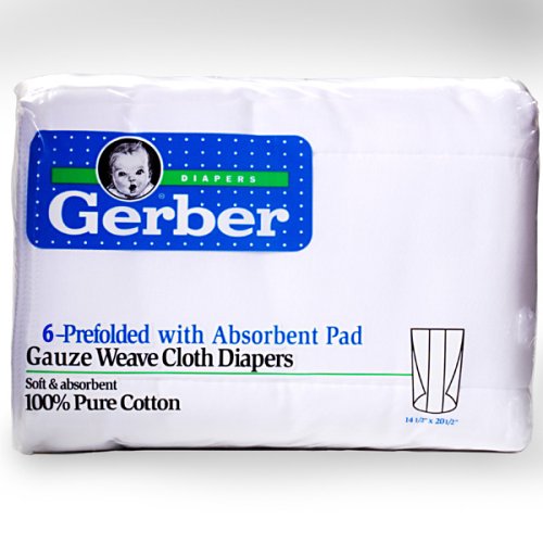 Gerber Birdseye Weave Cloth Diapers Prefolded (6-pk.)