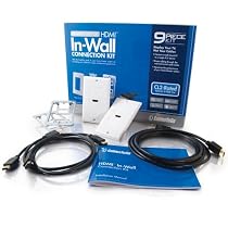 Cables To Go Single Device HDMI In-Wall Connection Kit, 9-piece 45034